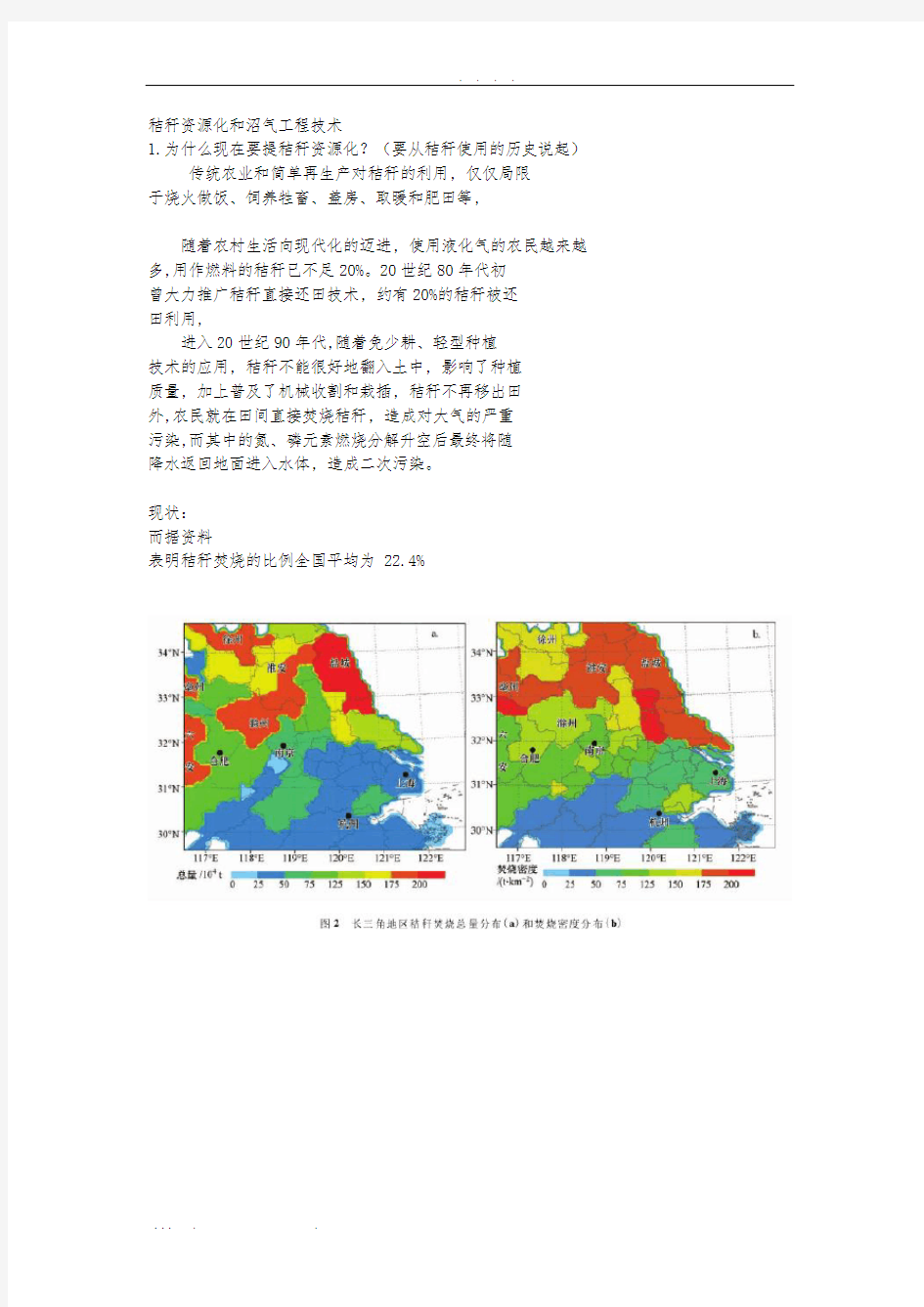 秸秆资源化和沼气工程技术