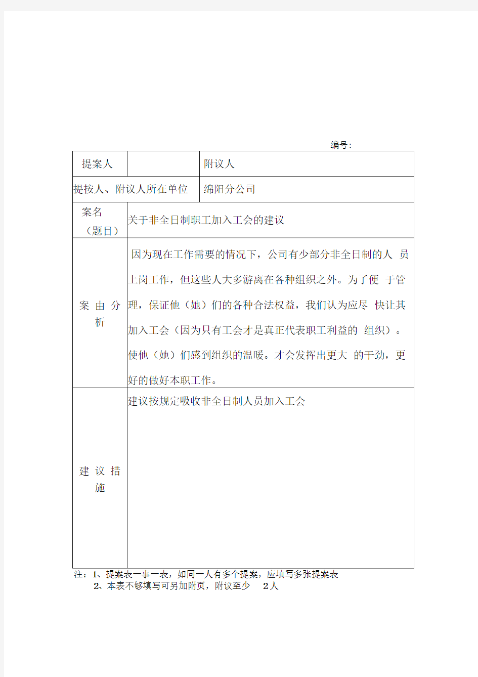 企业工会职代会提案汇总