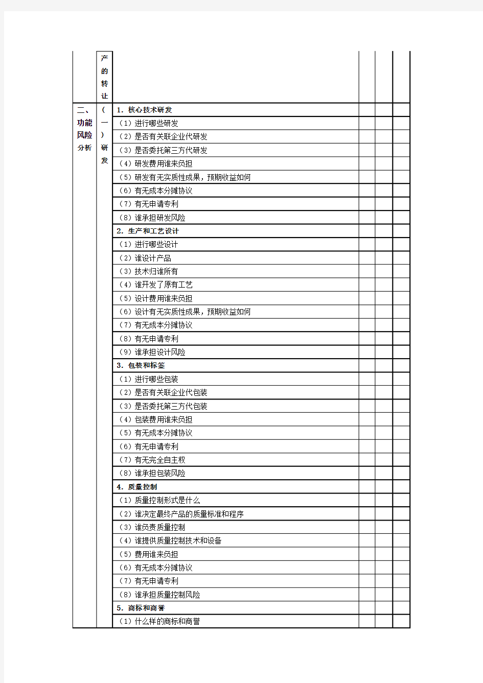 税务同期资料(可比性分析)