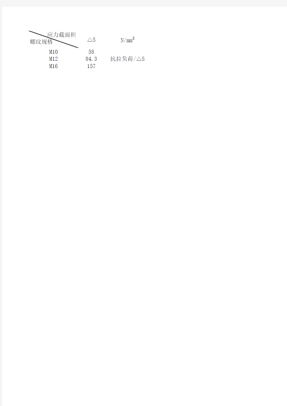螺栓抗拉强度计算方法