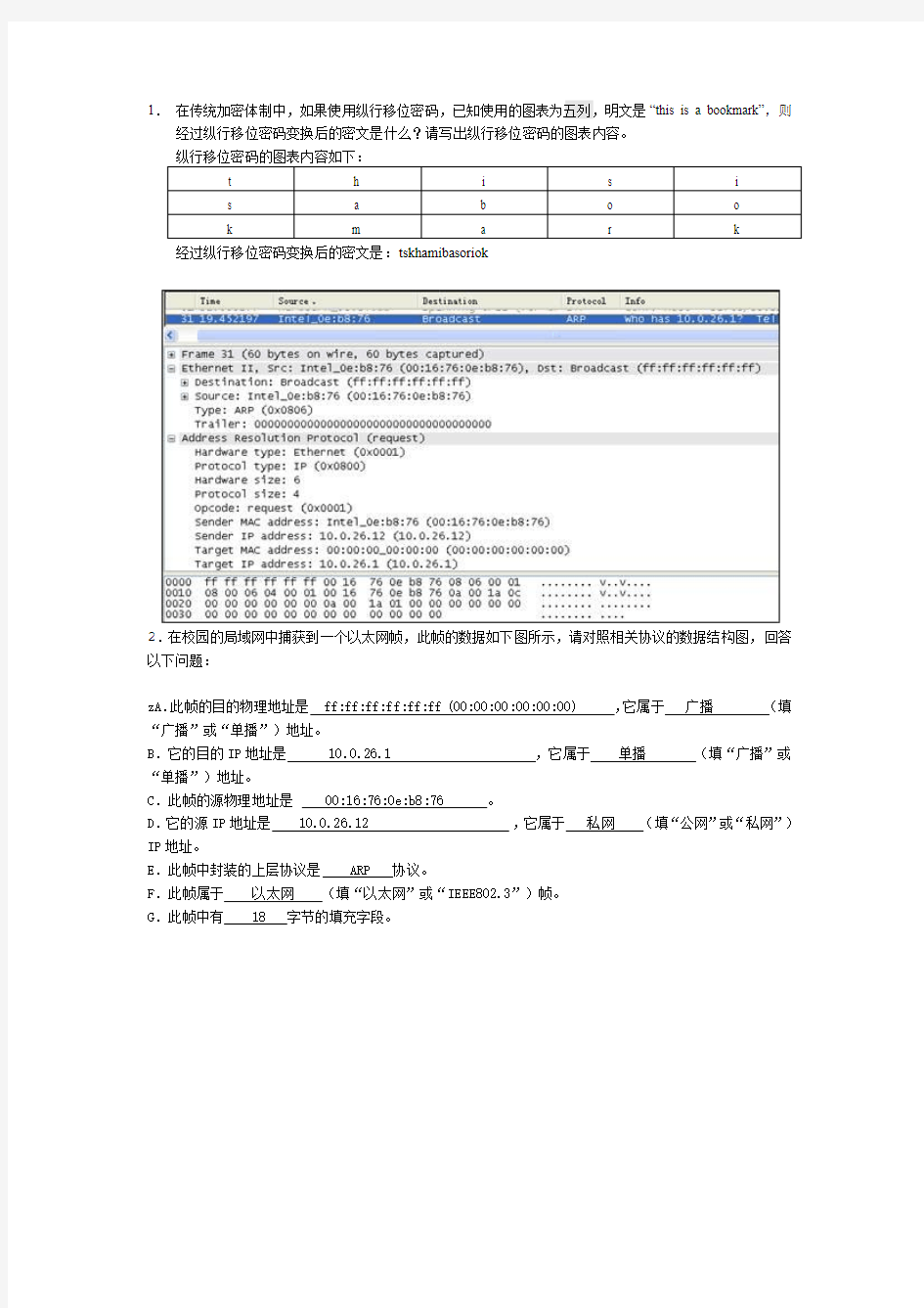 网络管理与安全复习文档