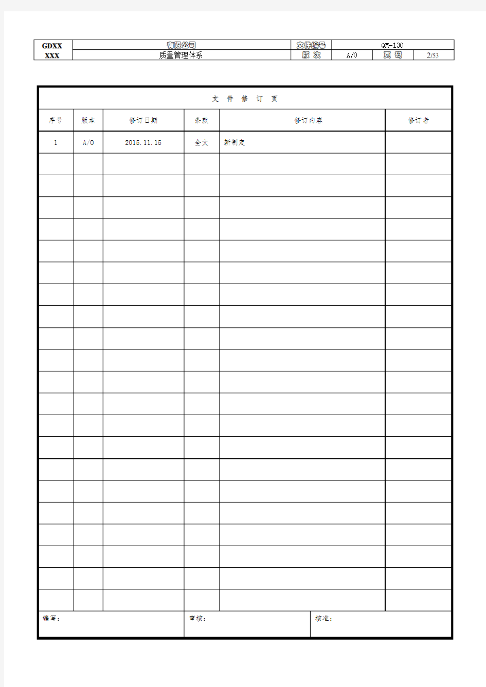 9001：2015版质量手册