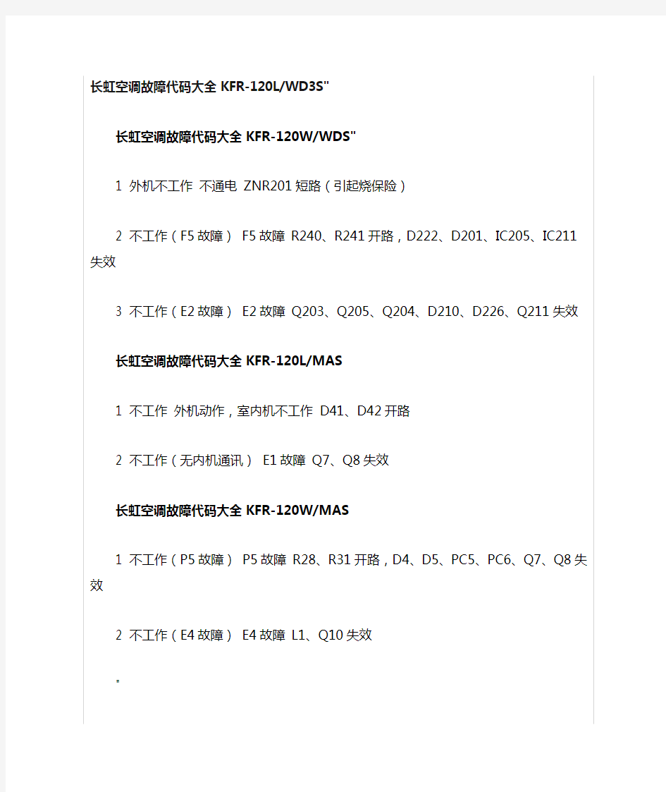 故障代码查询