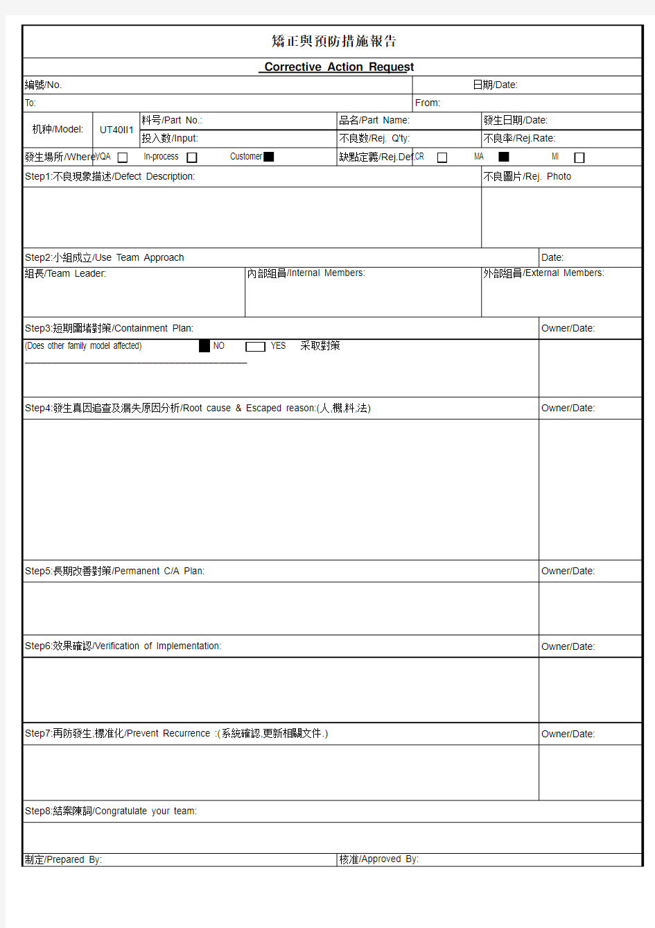 8D Report---format