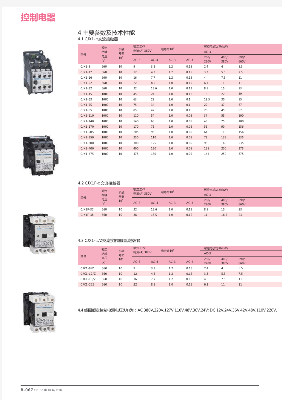 正泰 CJX 交流接触器