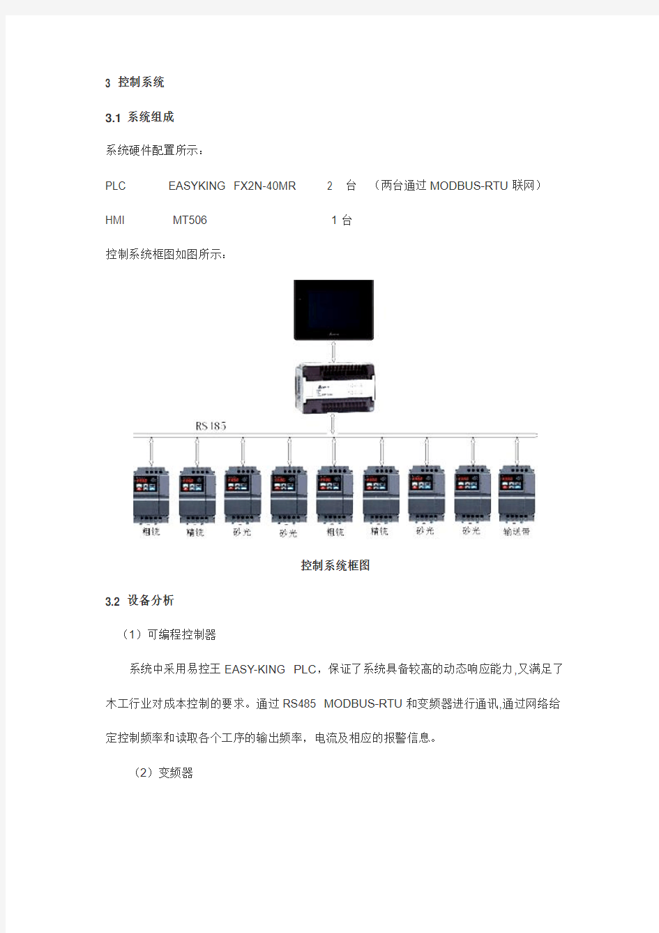 易控王FX2N-40MR板式PLC在木工机械上的应用