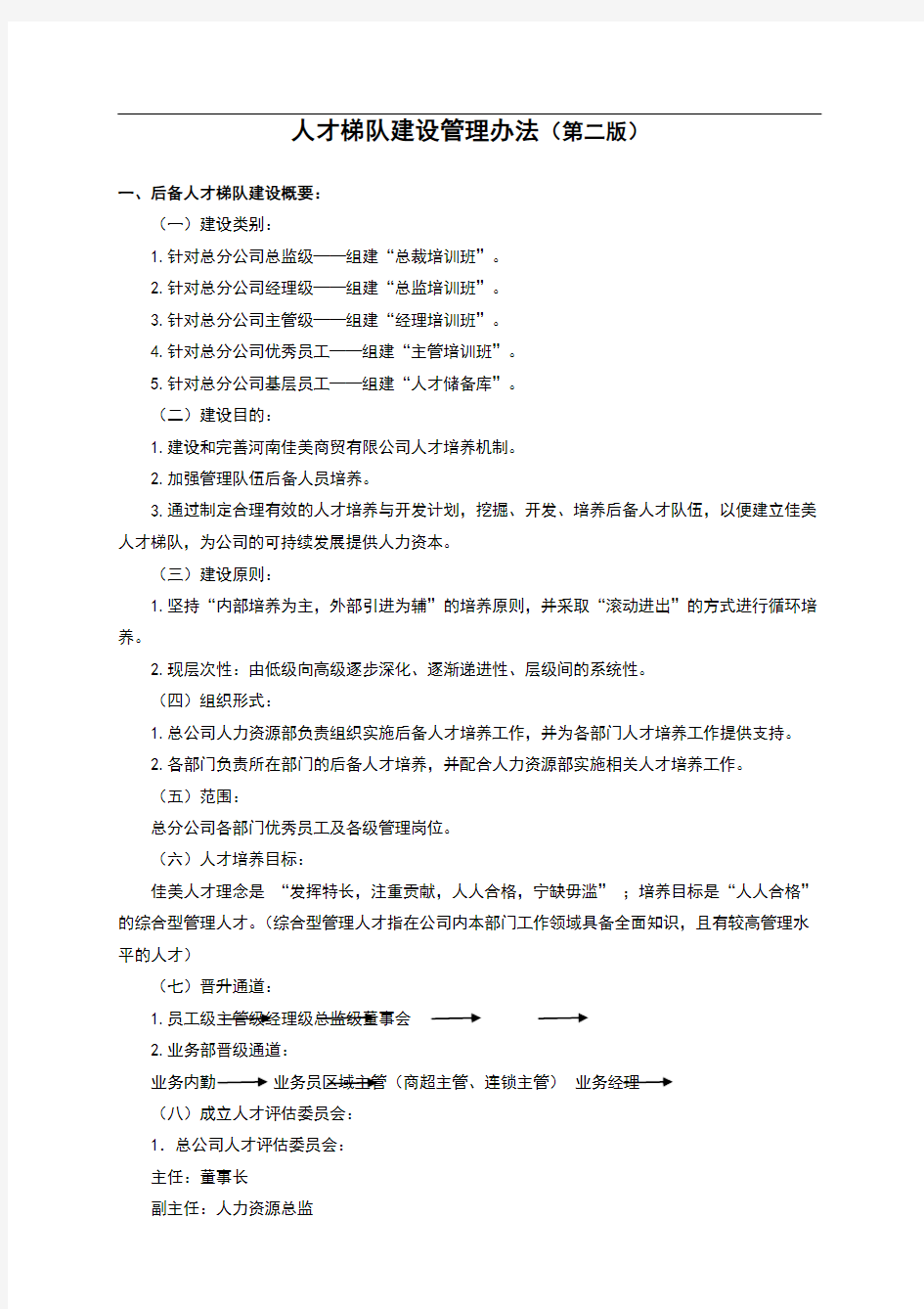 关于人才培养与梯队建设管理