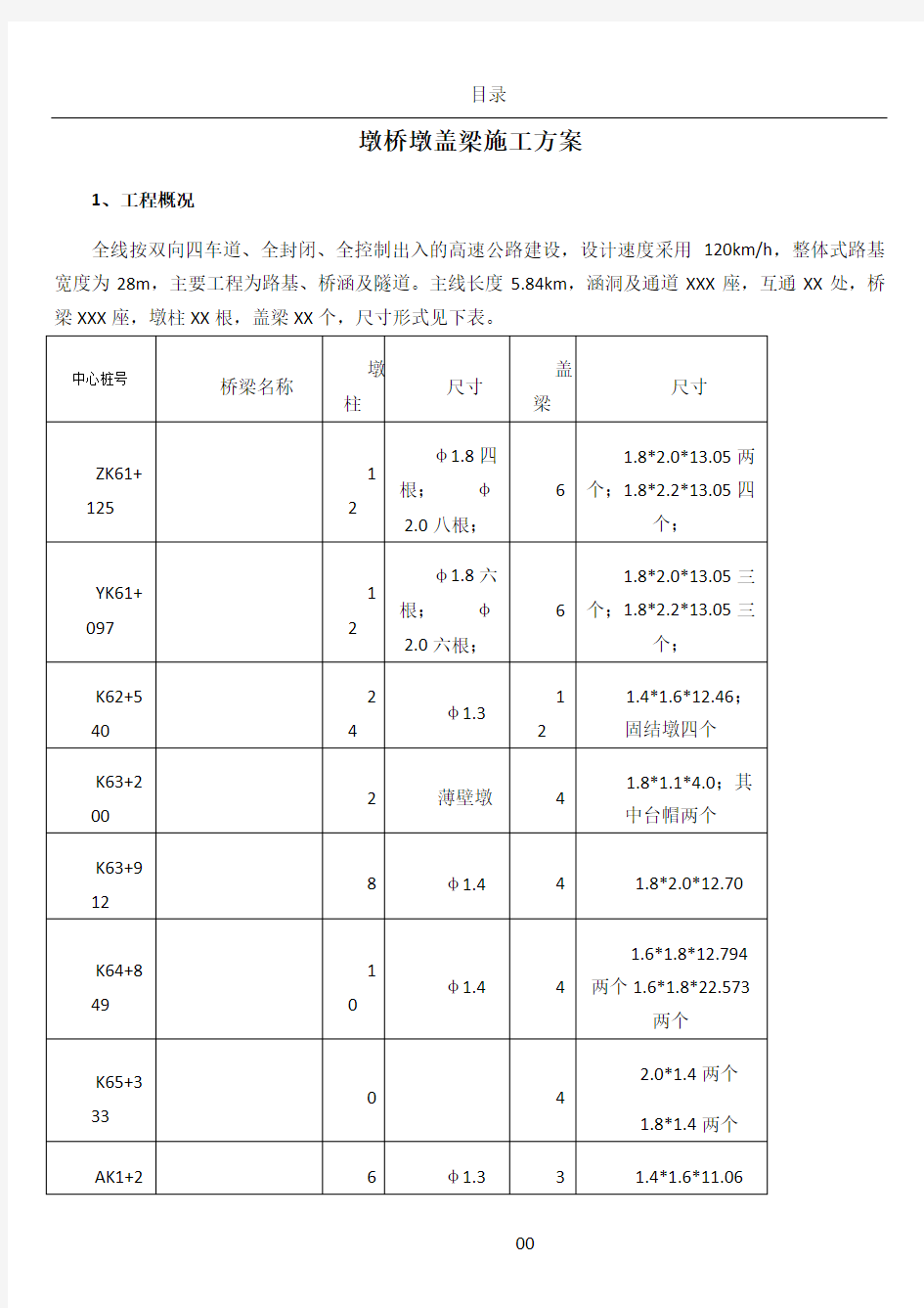 桥墩盖梁施工方案