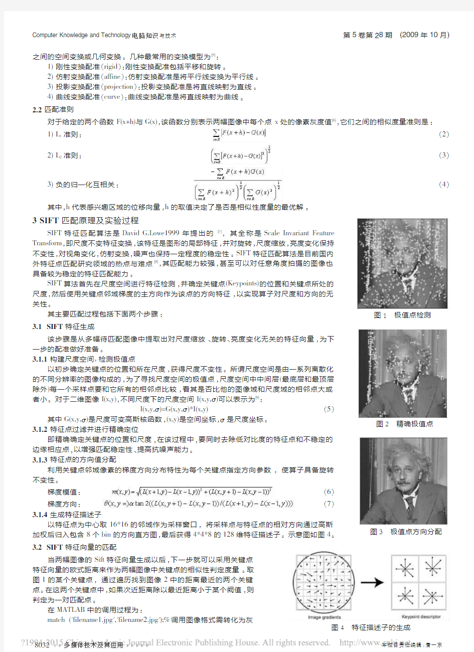 基于SIFT的超分辨率图像配准及MATLAB实现_康燕妮