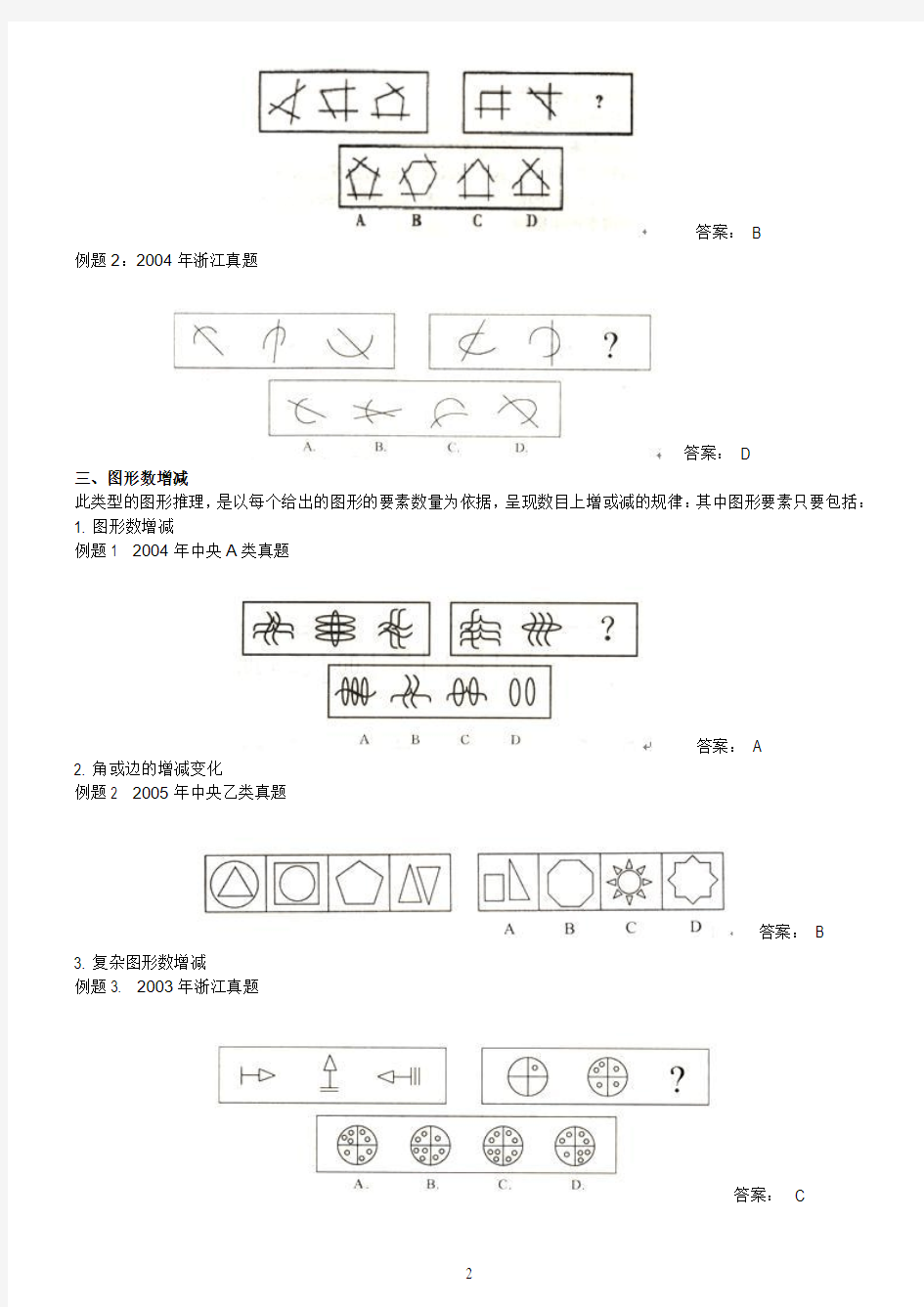 图形推理分类讲解题库