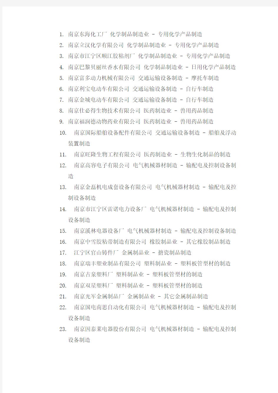 南京企业名录