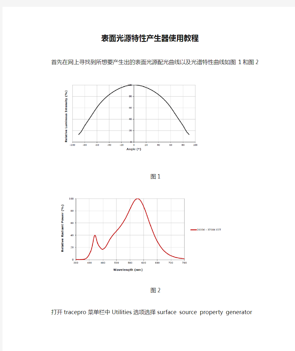 tracepro表面光源特性产生器使用教程