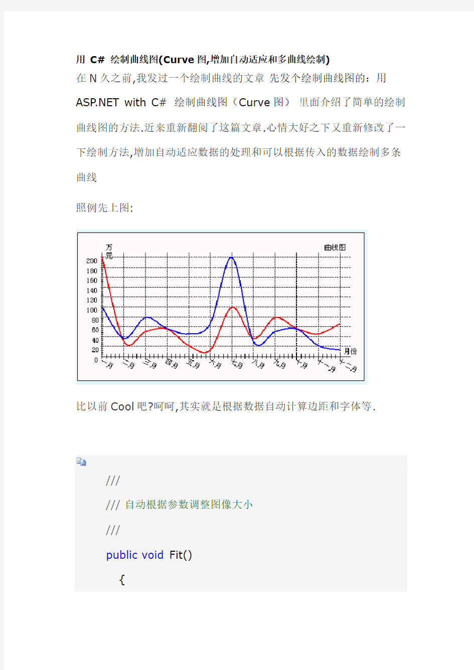 用 C# 绘制曲线图(Curve图,增加自动适应和多曲线绘制)