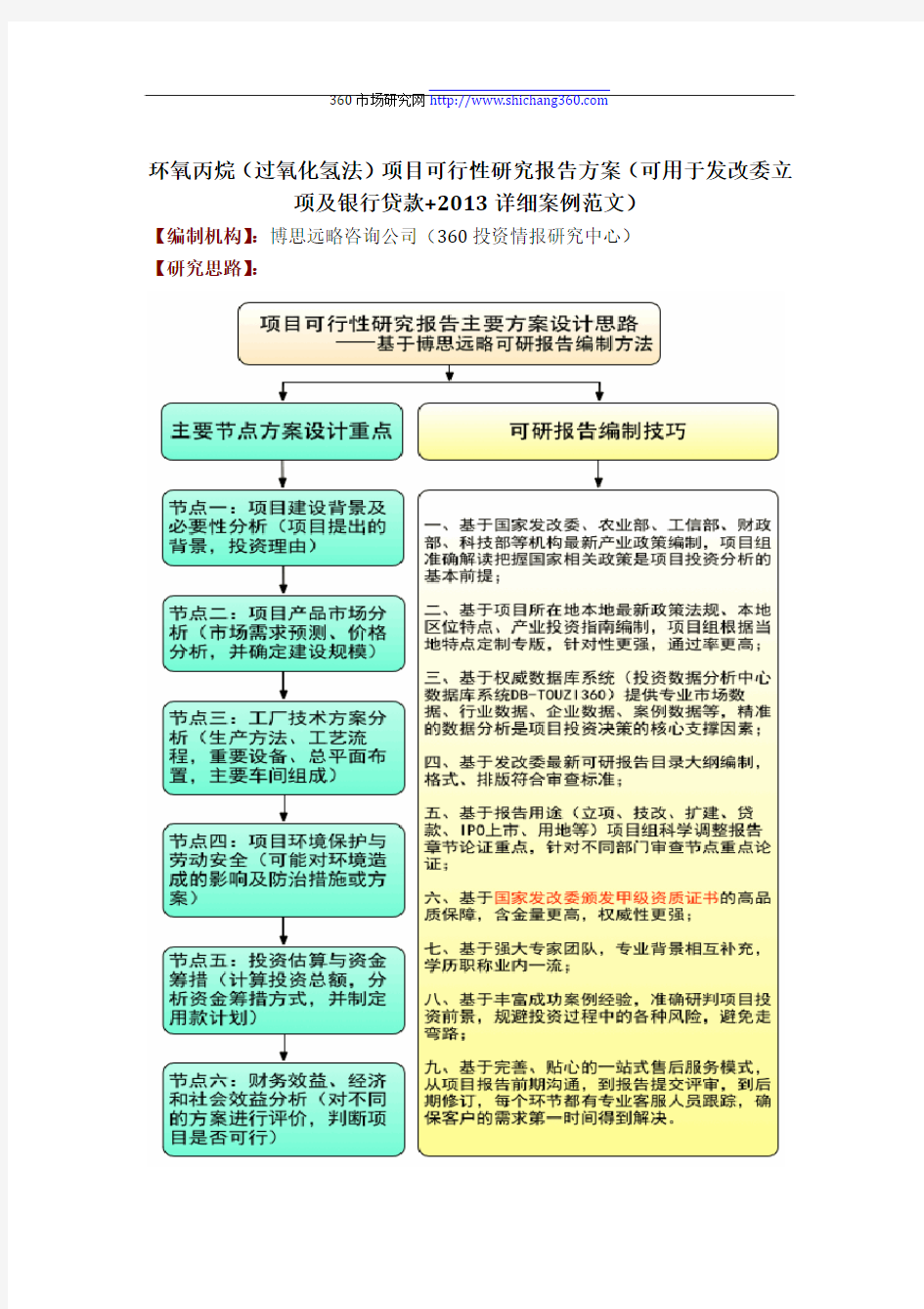 环氧丙烷(过氧化氢法)项目可行性研究报告方案(可用于发改委立项及银行贷款+2013详细案例范文)