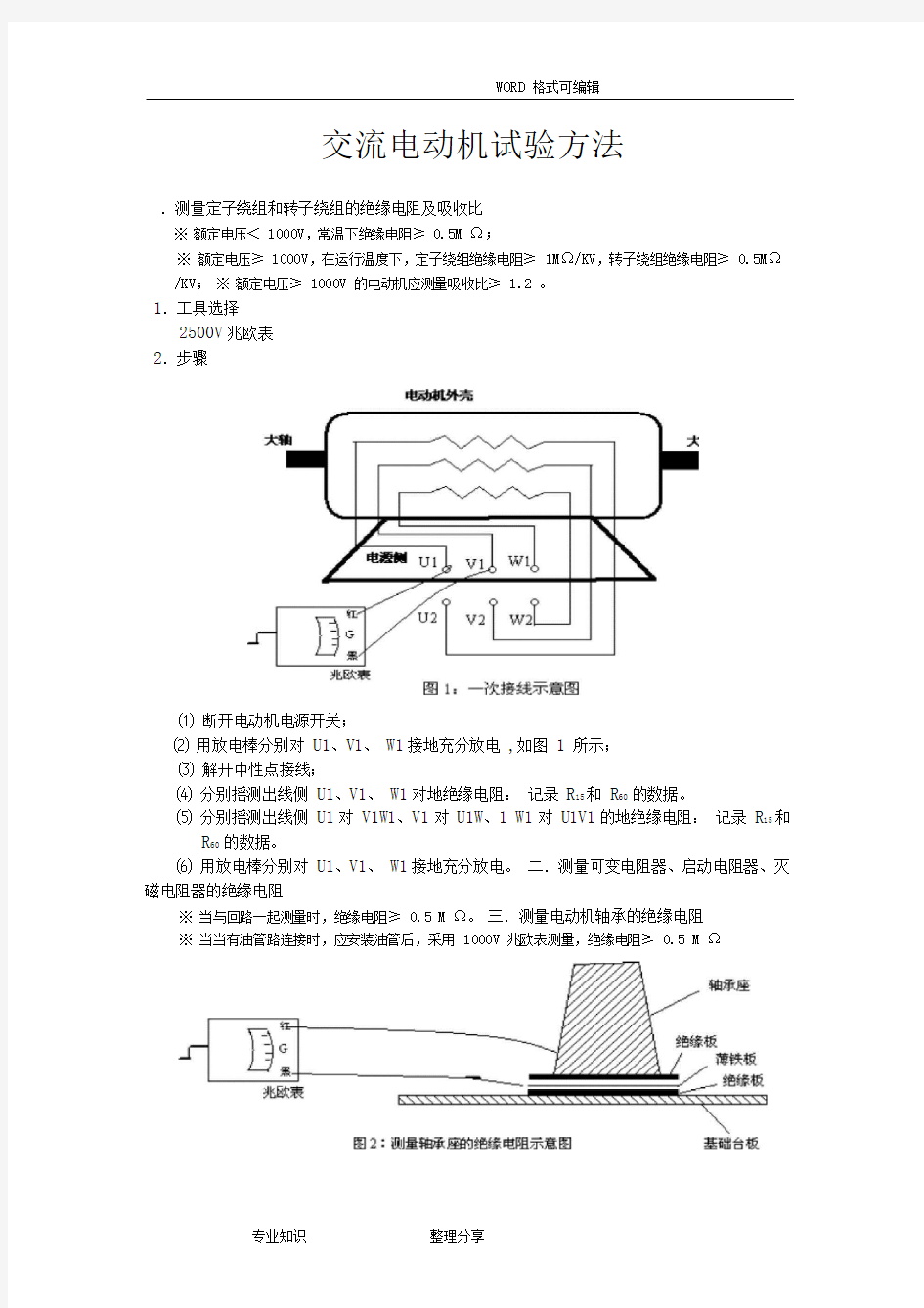 高压交流电动机试验方法