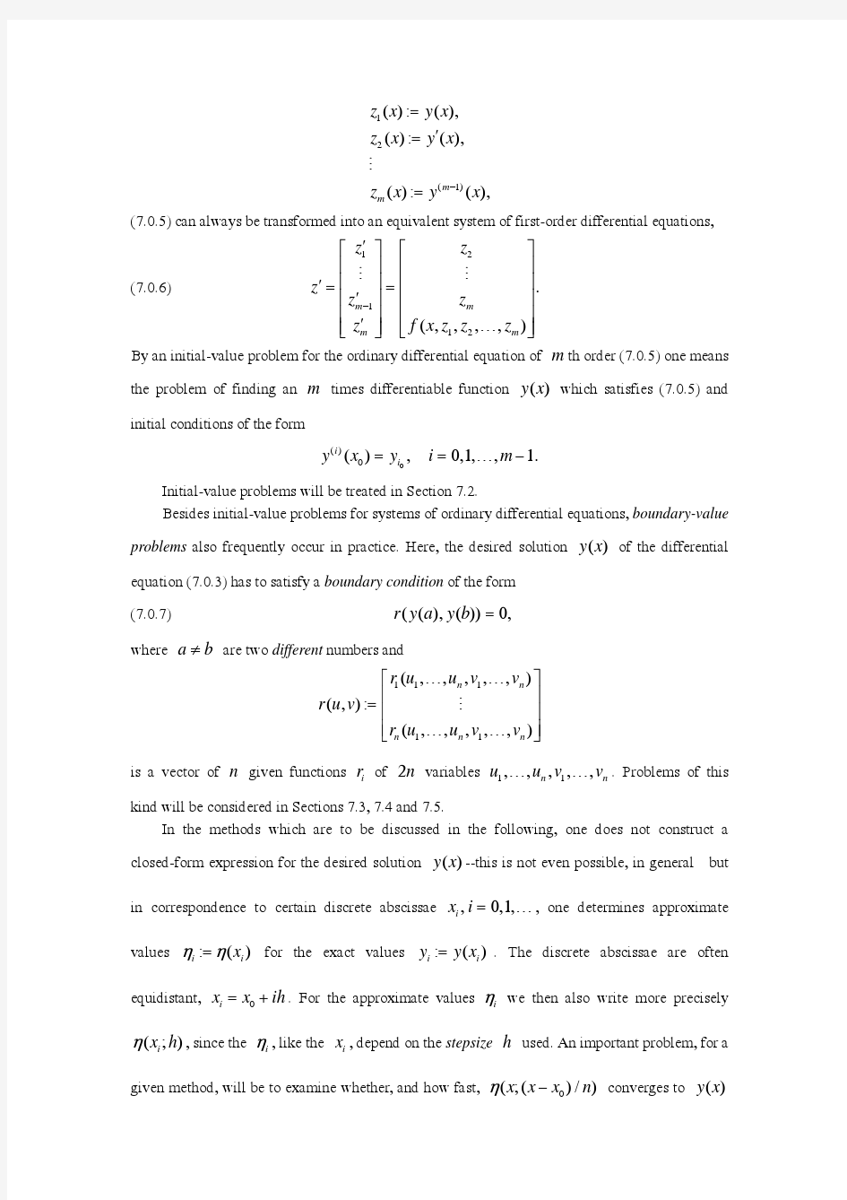 7 Ordinary Differential Equations