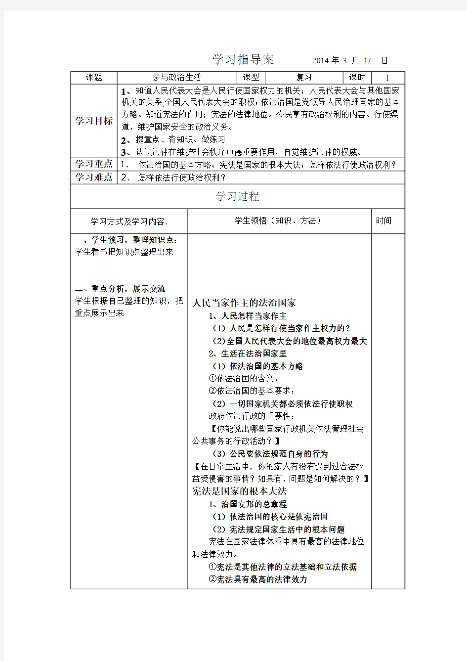 参与政治生活