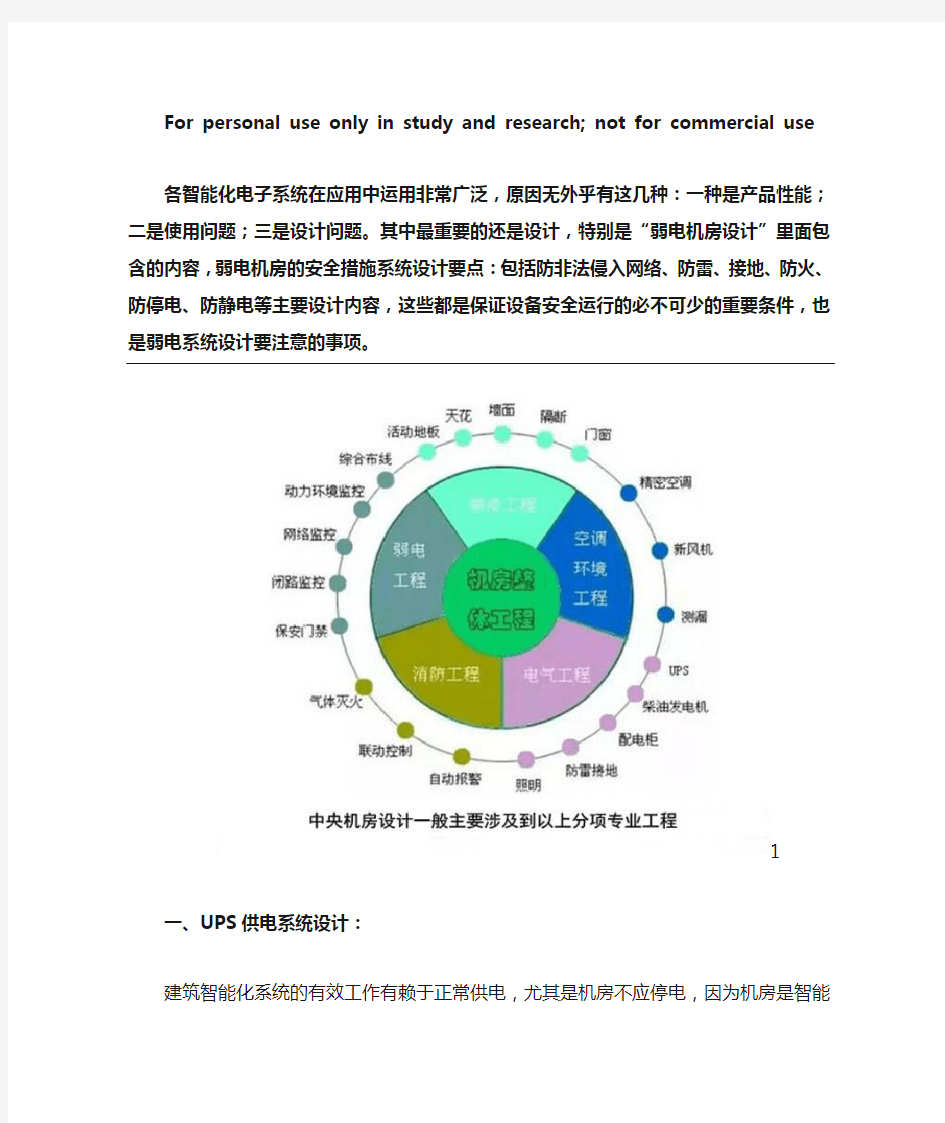 机房整体工程设计方案