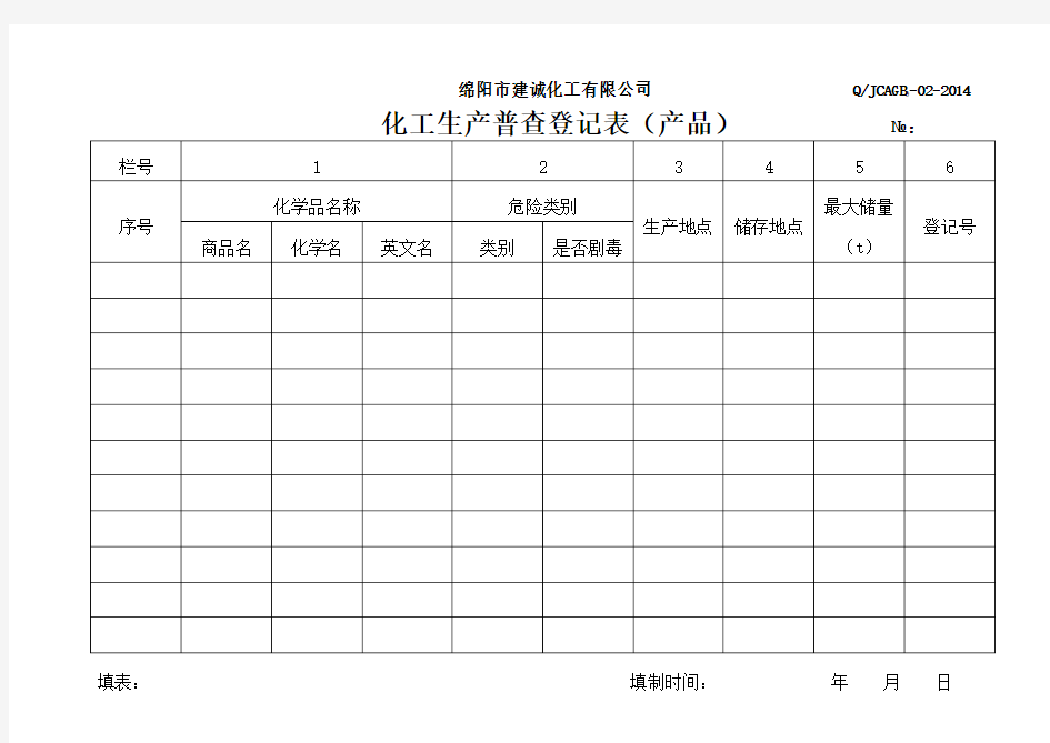 9. 危险化学品普查登记表