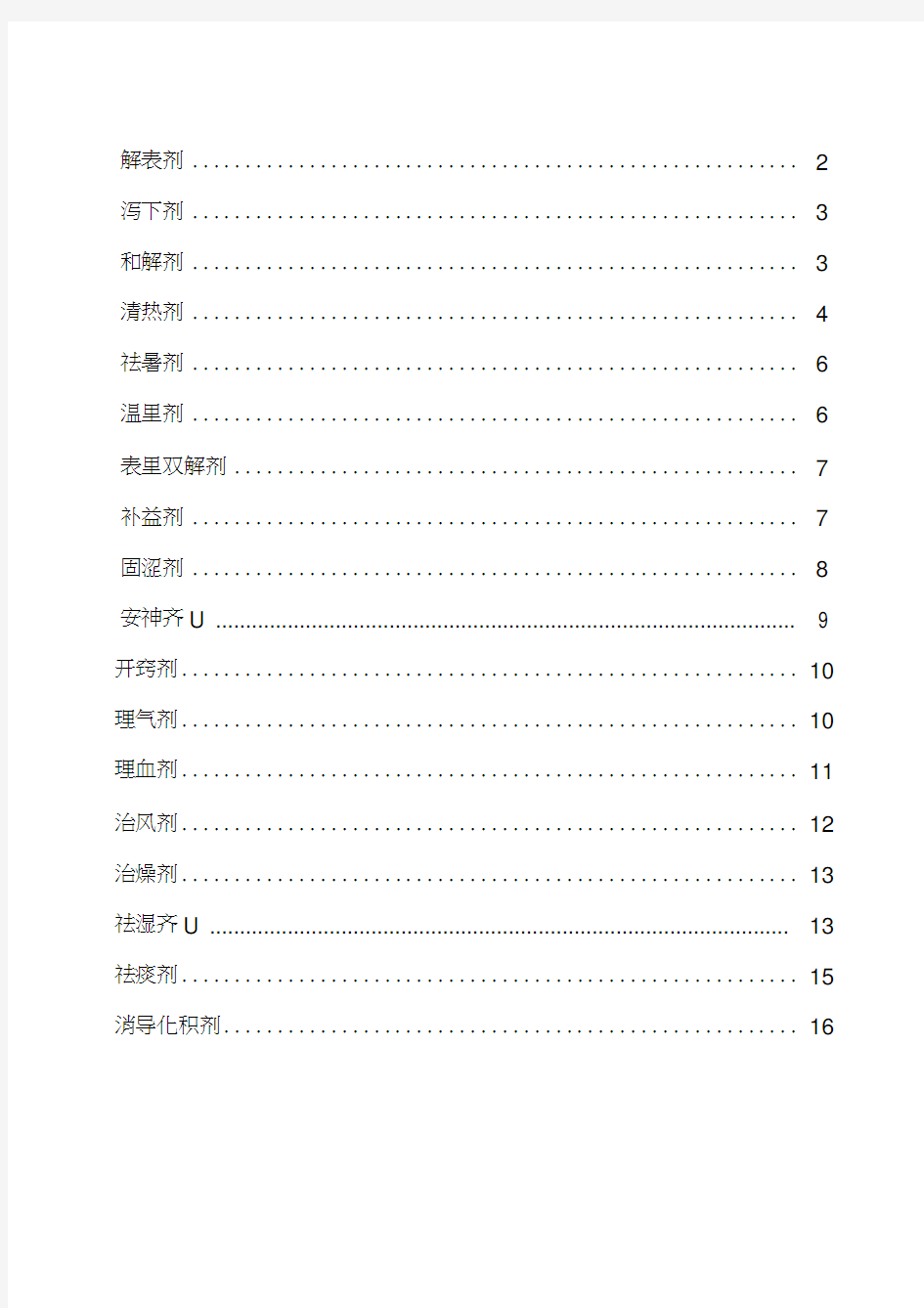 中医执业医师考试方剂学速记