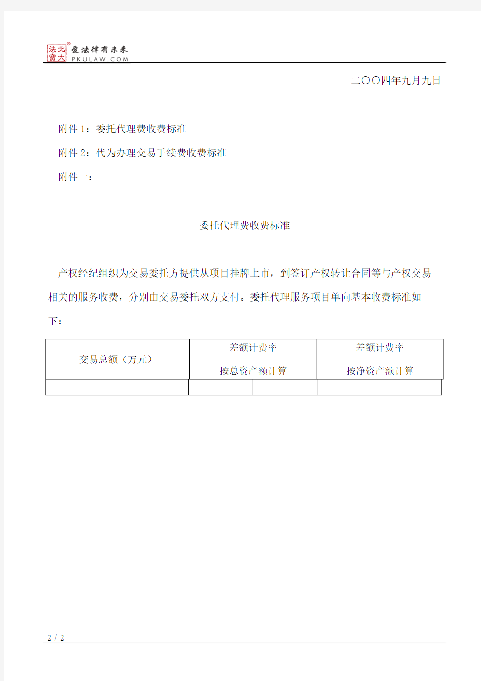 上海联合产权交易所关于产权交易收费的通知