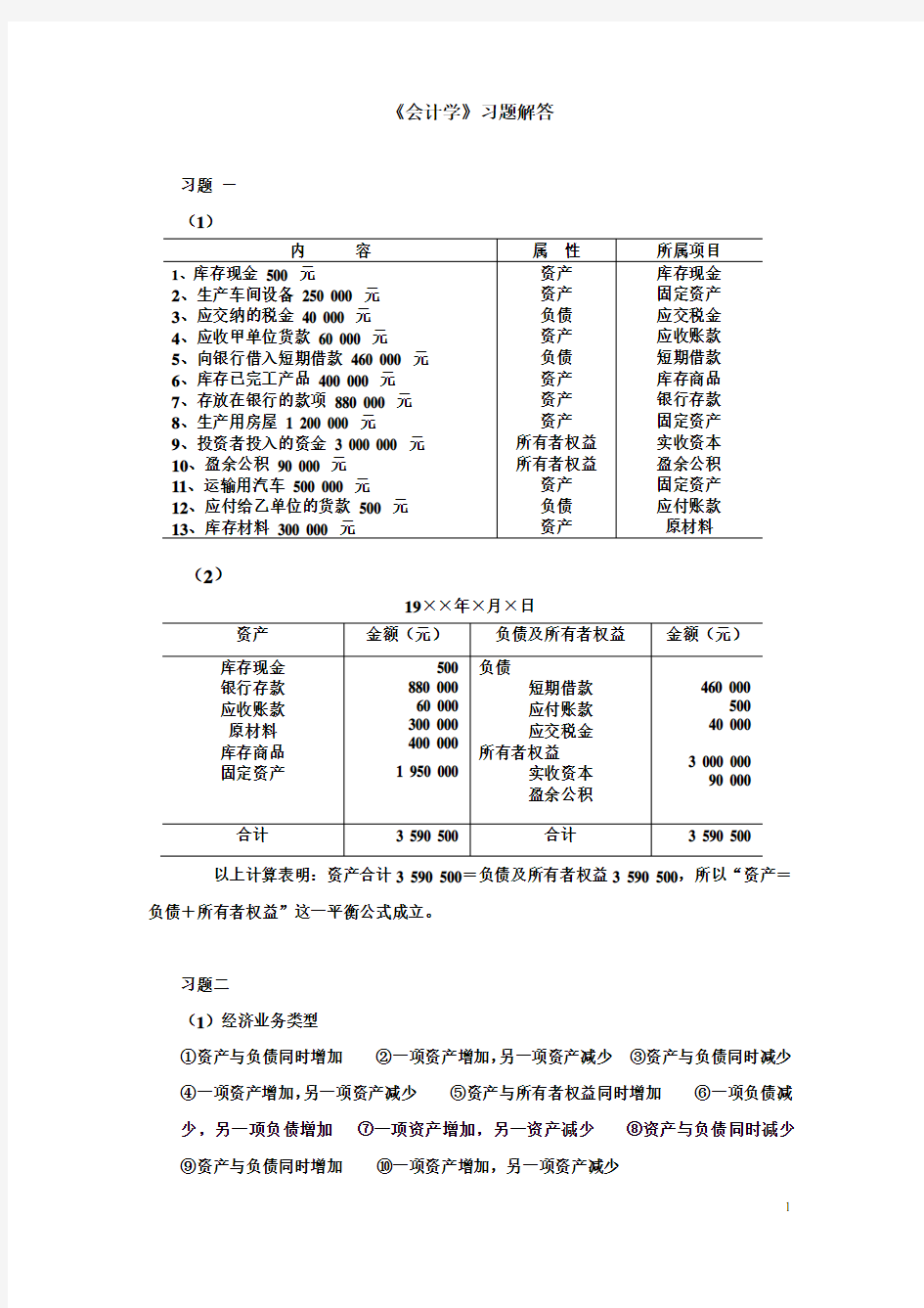 会计学习题解答.doc