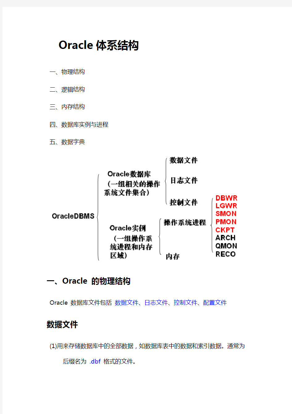 Oracle体系结构