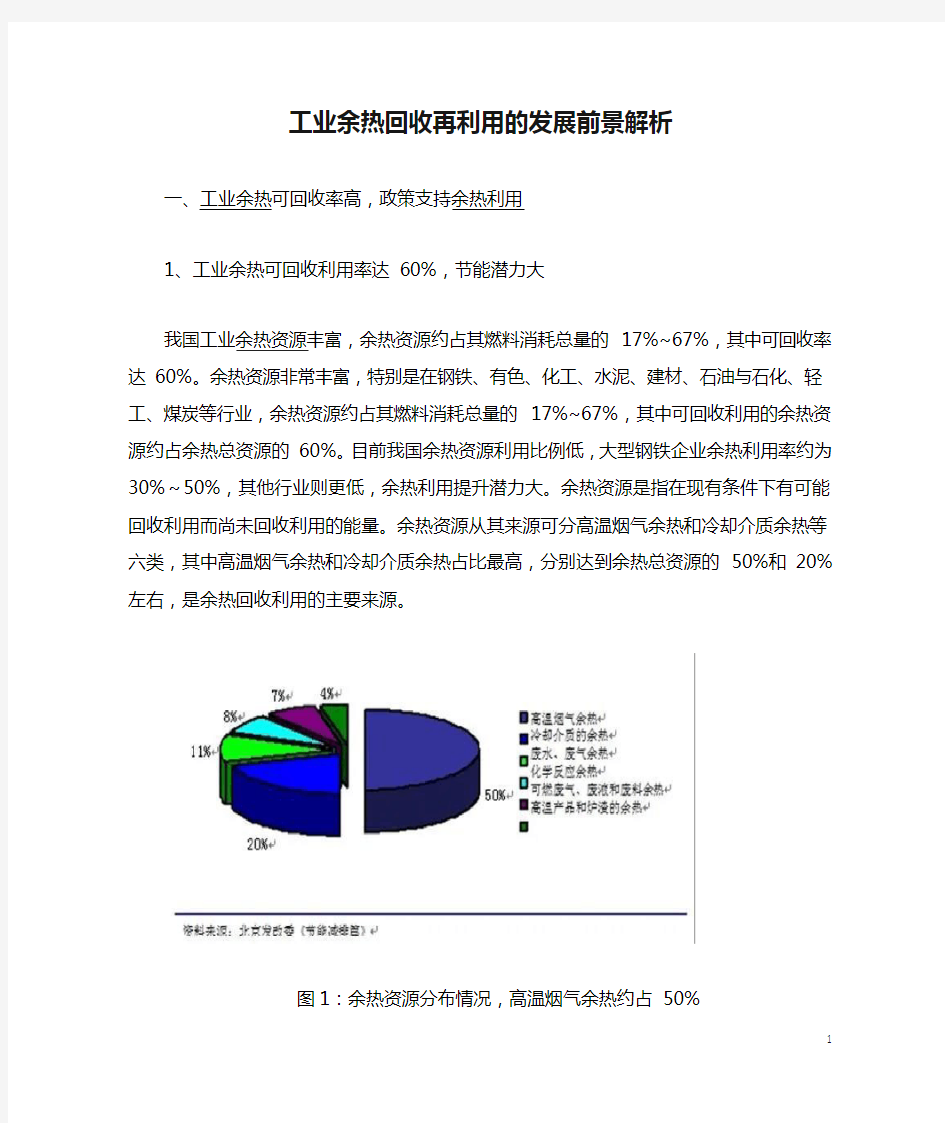 工业余热回收再利用的发展前景解析