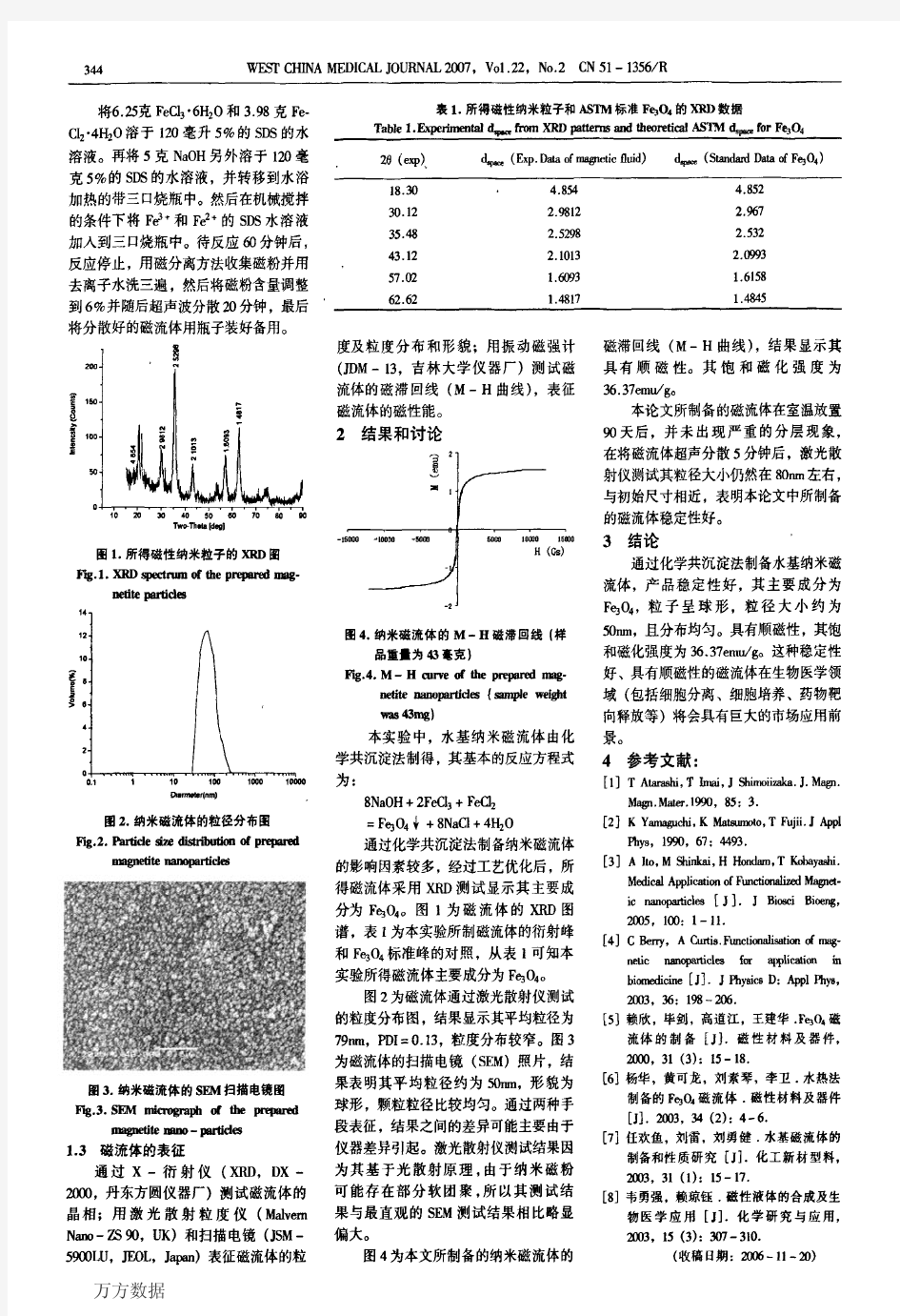 6采用化学共沉淀法制备纳米磁流体