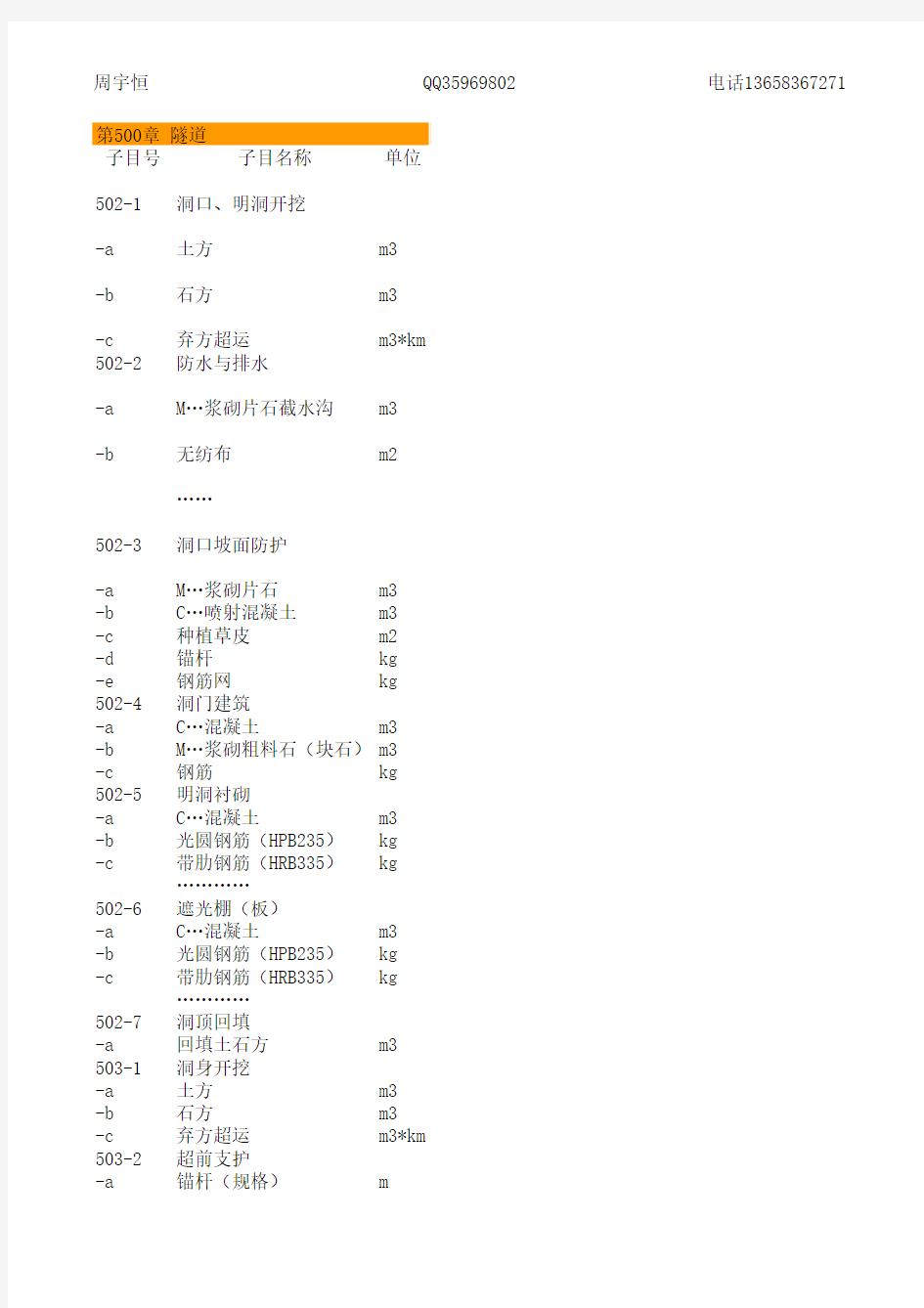 清单和定额对应关系