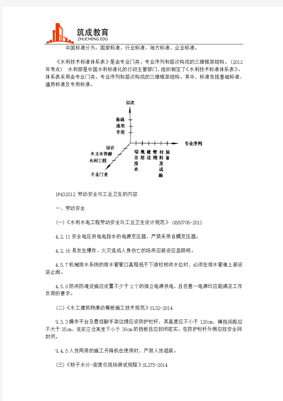 筑成教育-2019一建水利考点：水利水电工程建设强制性标准