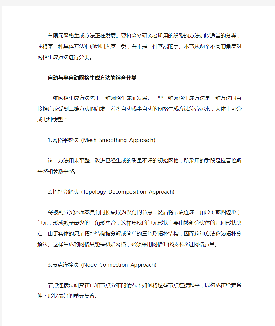 网格划分方法笔记