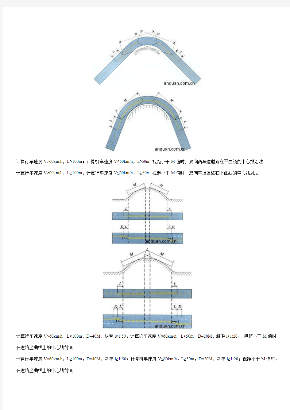 交通禁止标线 指示标线 警告标线