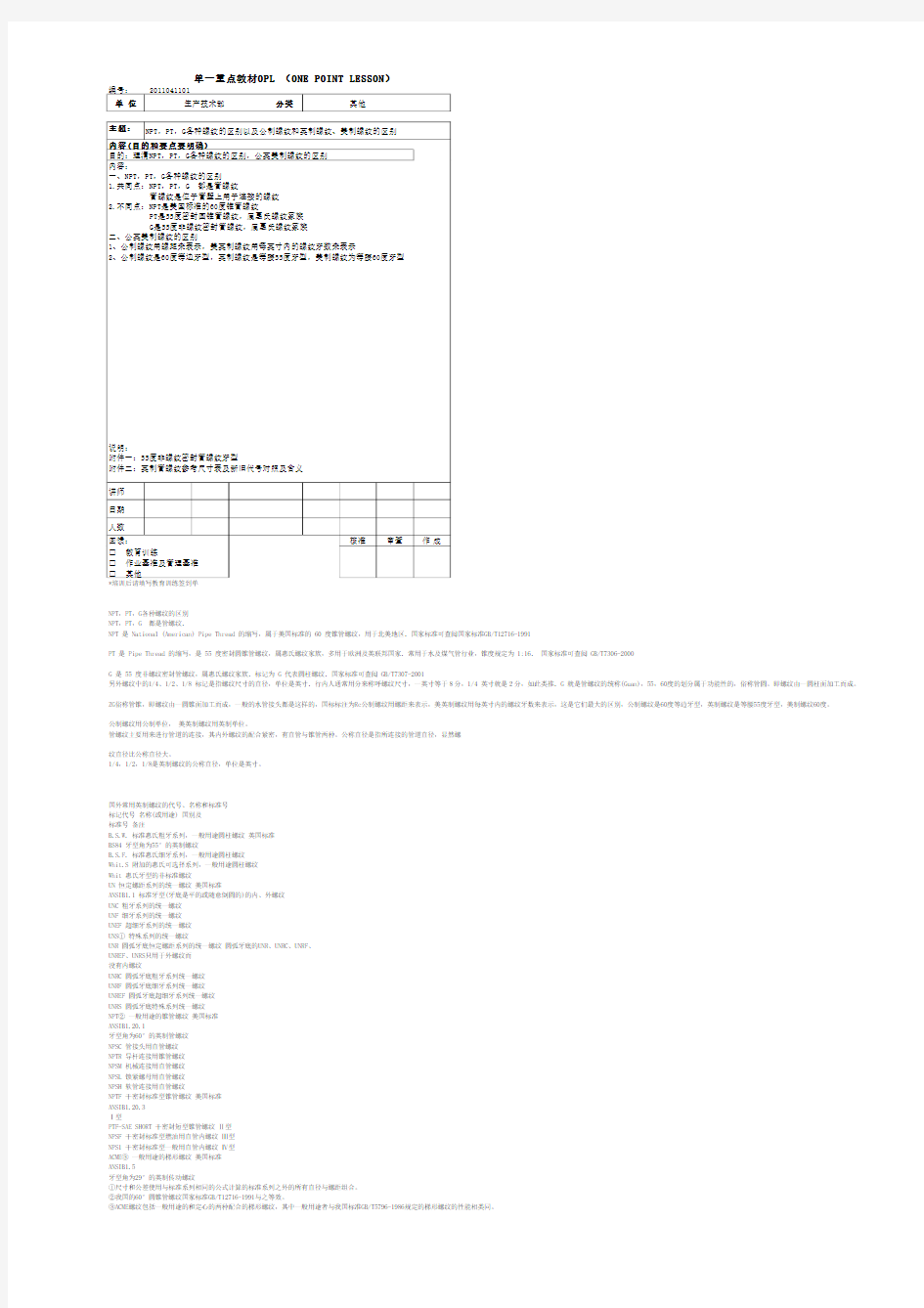 NPT,PT,G各种螺纹的区别以及公制螺纹和英制螺纹、美制螺纹的区别