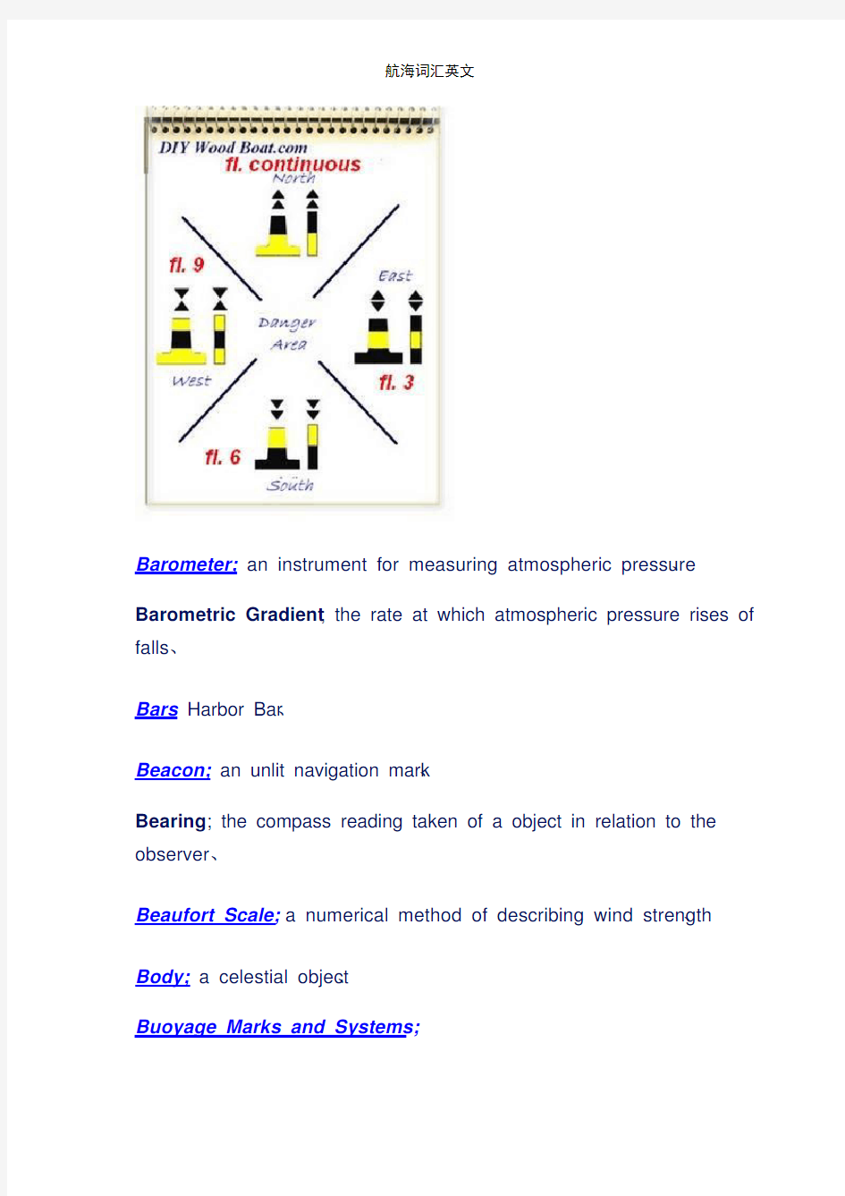 航海词汇英文