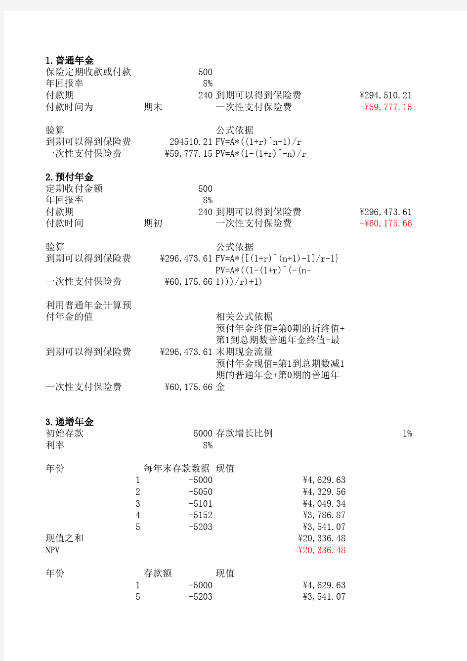 金融理财计算工具—EXCEL软件