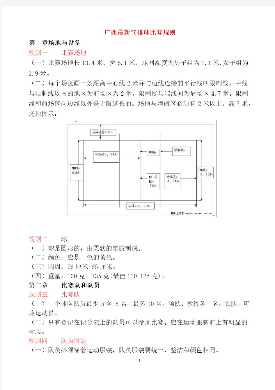 广西最新气排球比赛规则