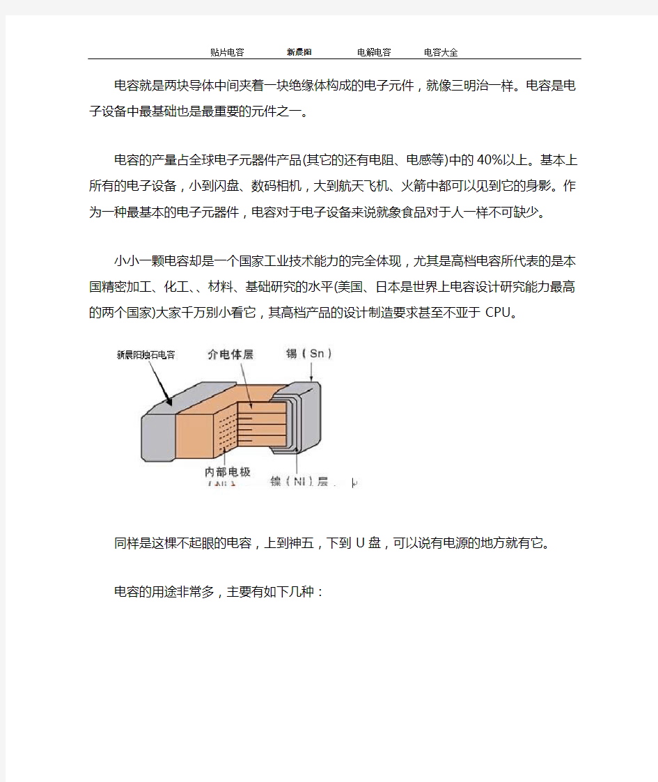 应用在电脑主板中贴片电容的规格