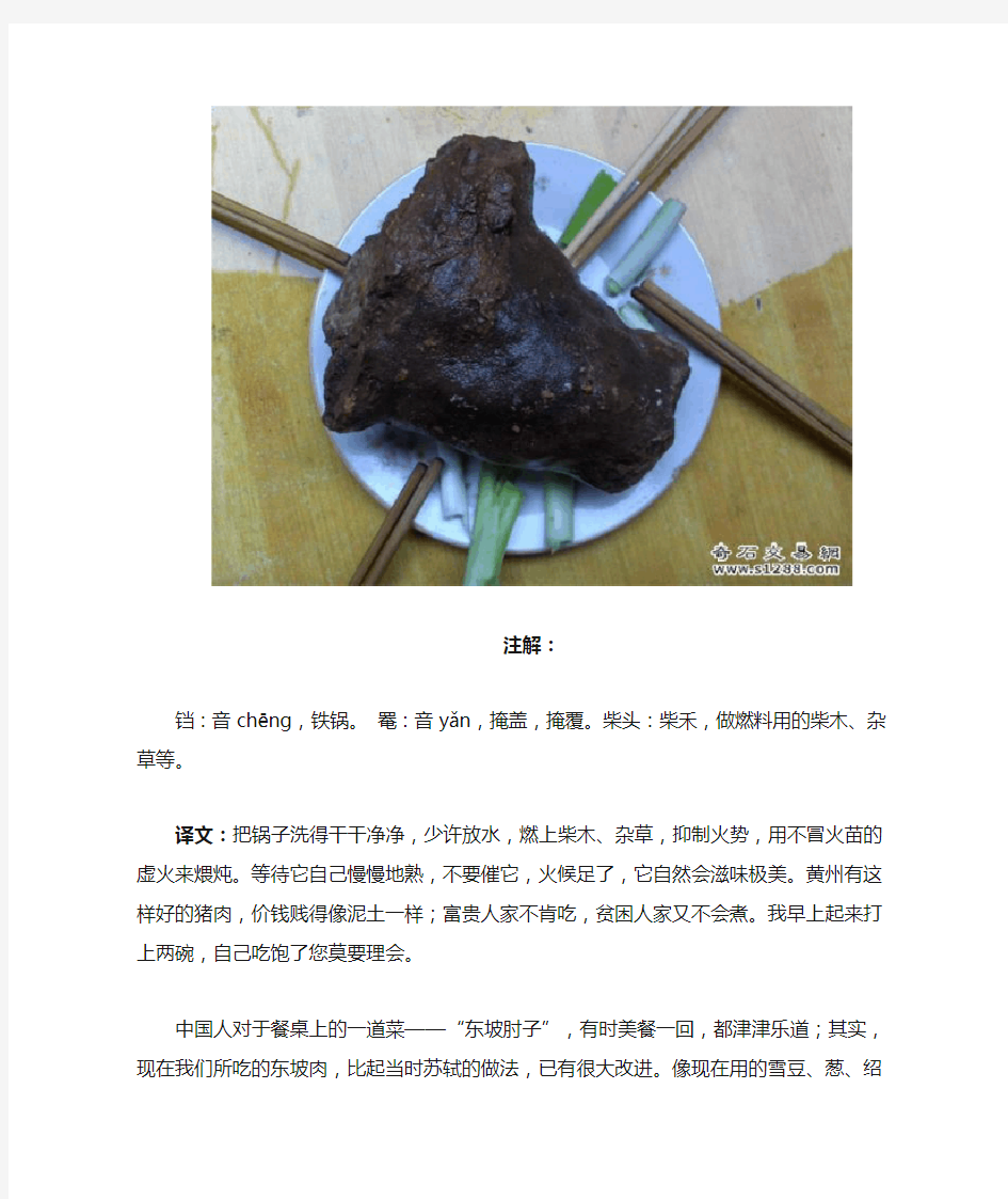 苏轼《猪肉颂》诗歌赏析