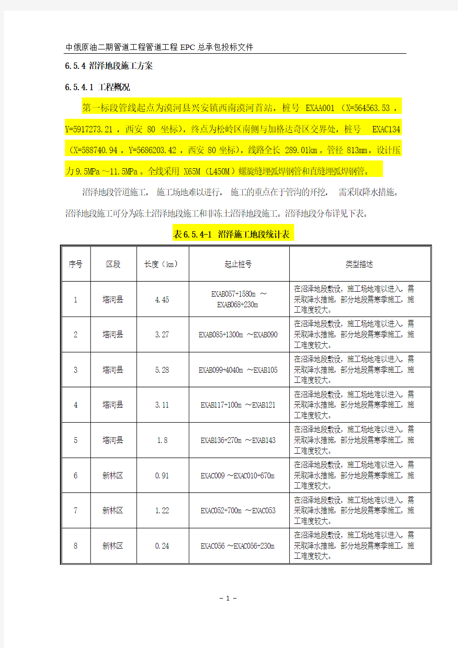 沼泽地段施工方案