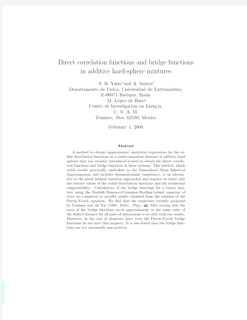 Direct correlation functions and bridge functions in additive hard-sphere mixtures
