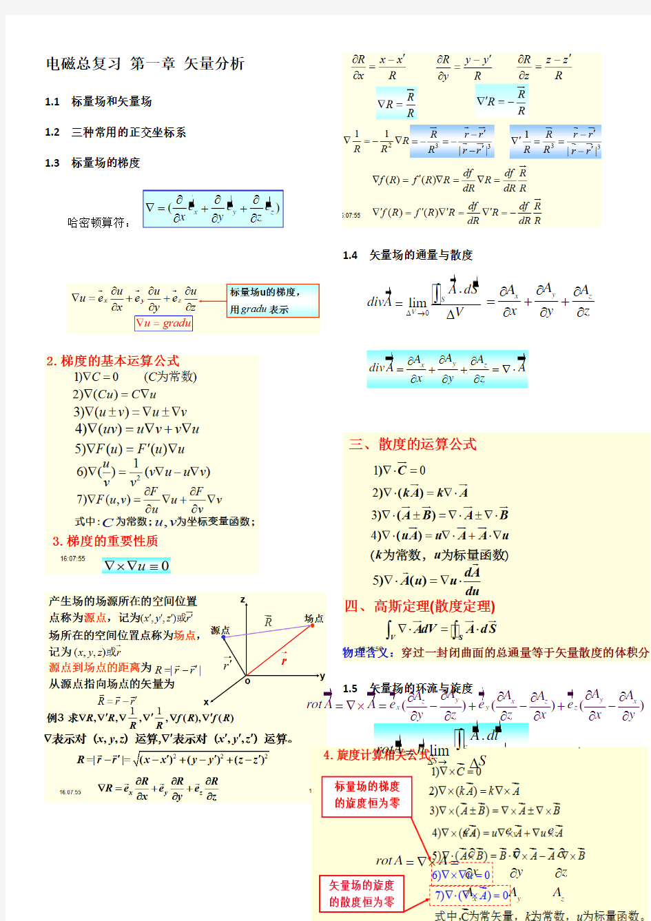 中国石油大学(北京)电磁场理论复习总结