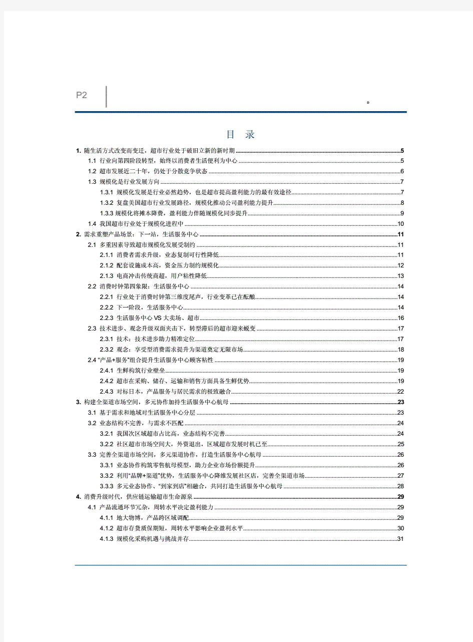 2019年超市行业市场分析报告.