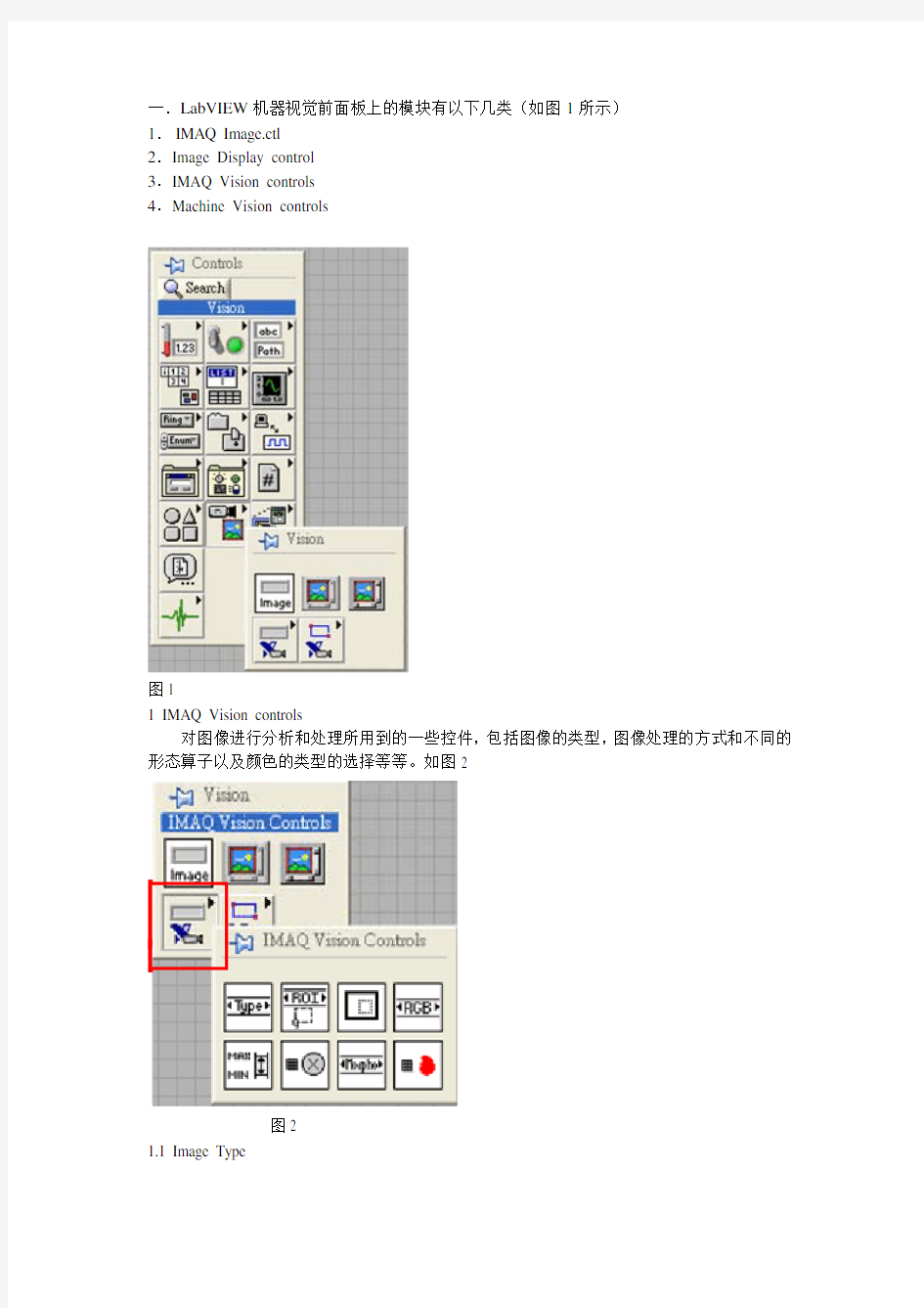 LabVIEW++中Vision各模块说明