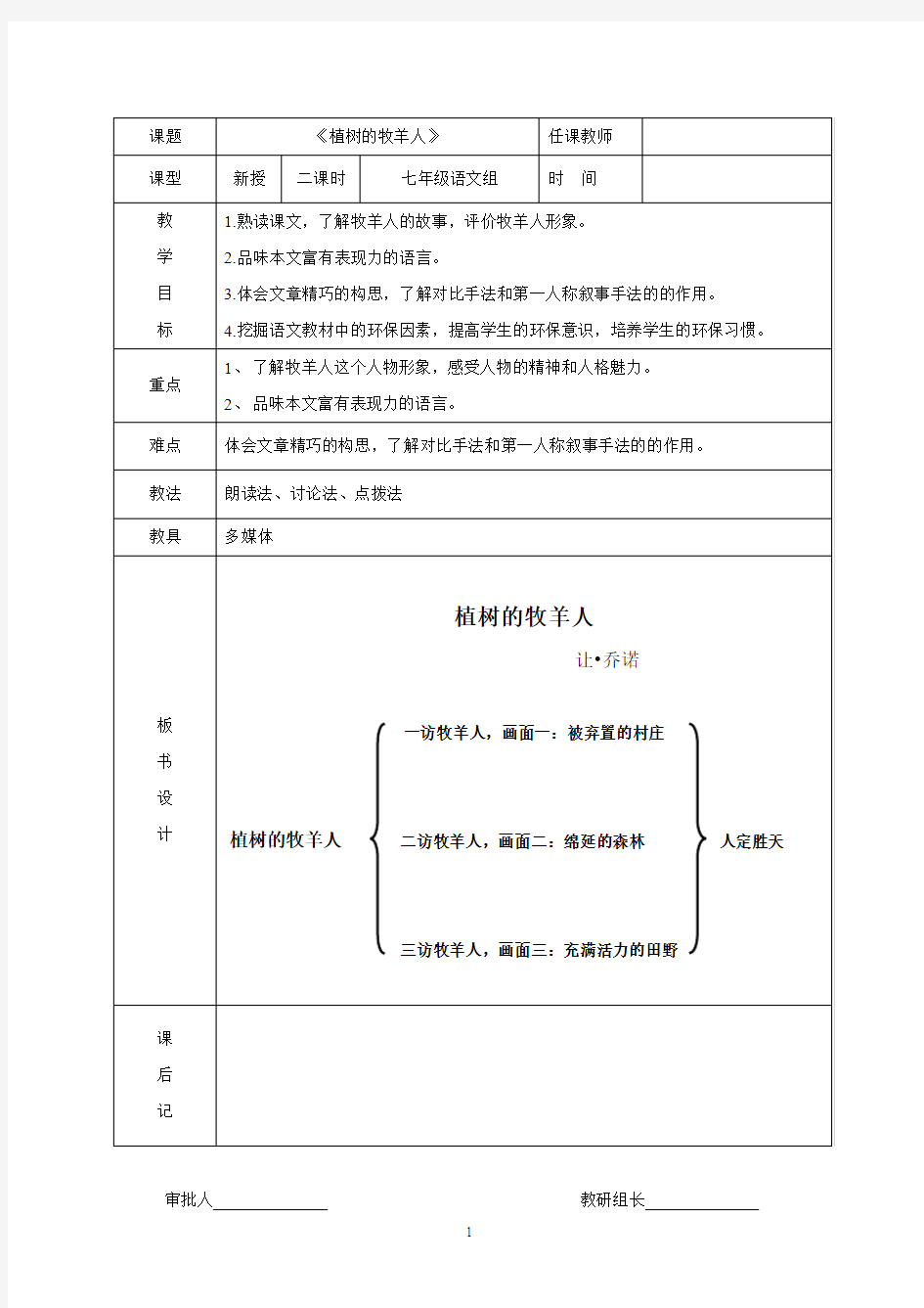 植树的牧羊人