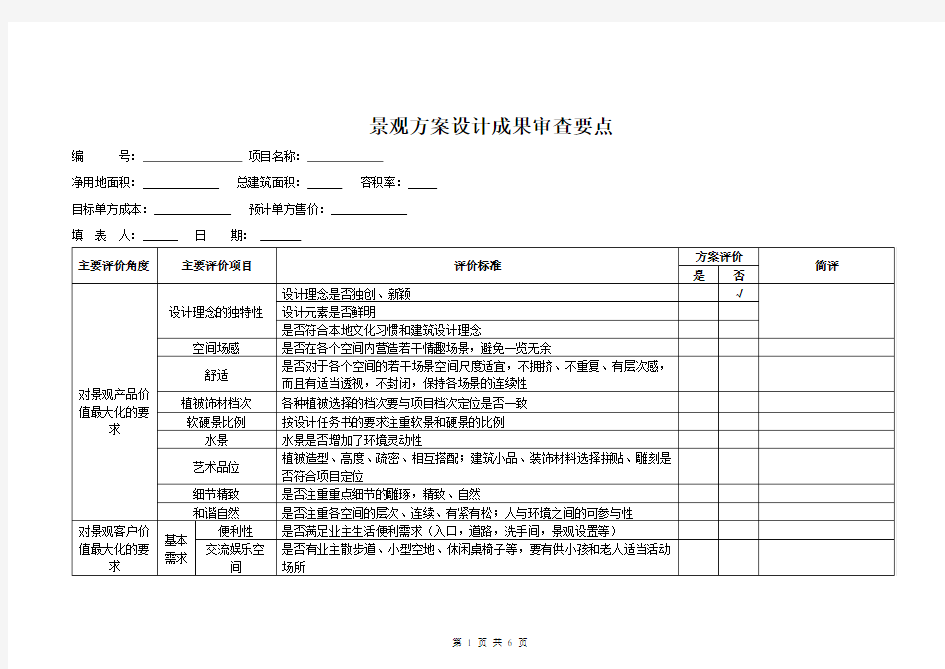 05、景观方案设计成果审查要点