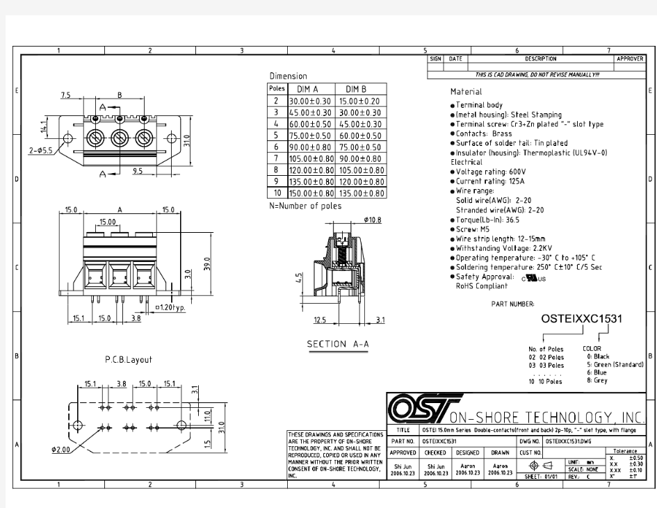 OSTEI02C1531;OSTEI03C1531;OSTEI04C1531;OSTEI05C1531;OSTEI06C1531;中文规格书,Datasheet资料