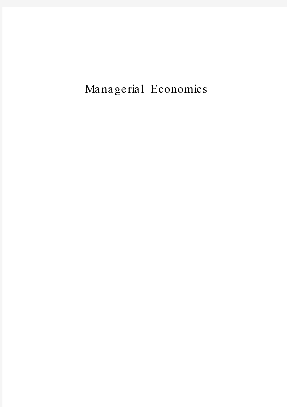 微观经济学试题英文版