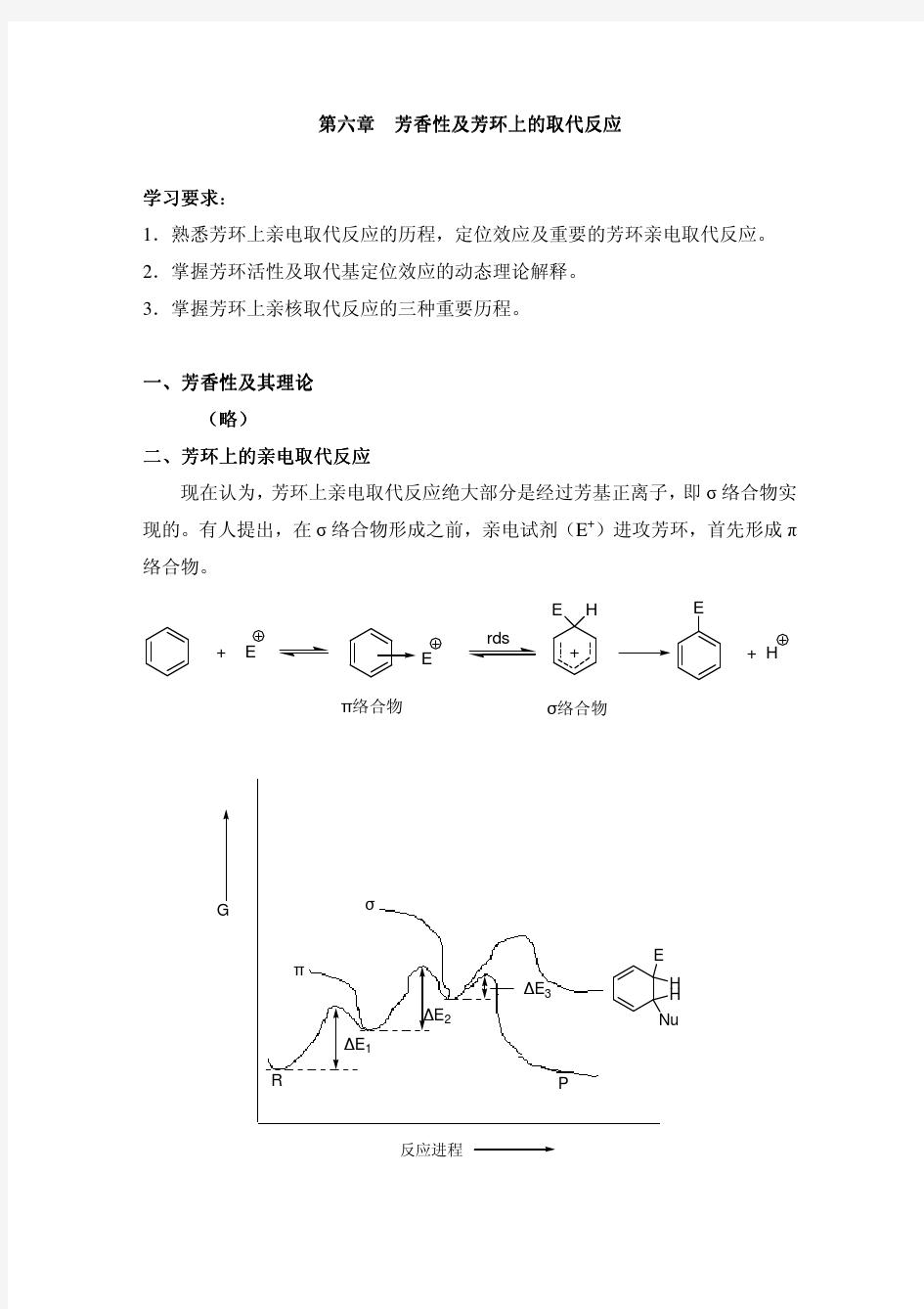 6 芳香性及芳环上的取代反应