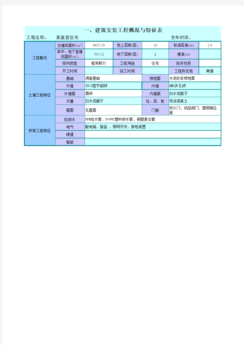 某高层住宅工程量清单计价典型案例分析_129471299096123750